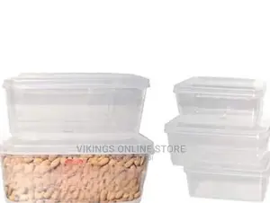 5 Pc Airtight Food Storage Containers Tins With Lids,