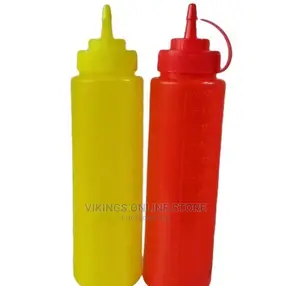 2 PCS Plastic Squeeze Dispenser Oil Tomato Sauce Bottles