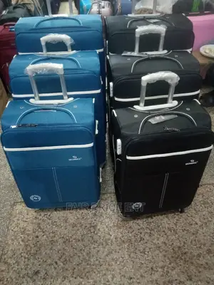 Vip Executive Cloth Suitcases Made by Monde Large.( Black)