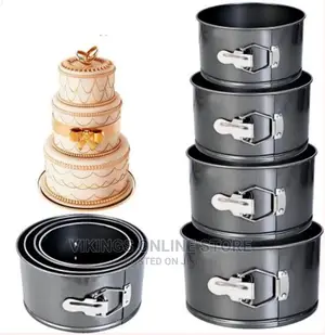 Cake Decor 4 PCS Round Springform Tin Nonstick Mould Pan