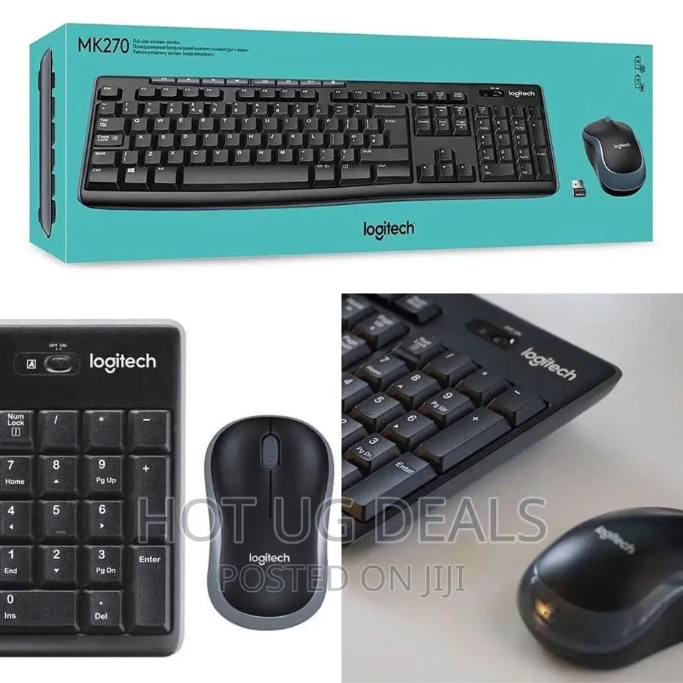 Logitech MK270 Wireless Keyboard and Mouse Combo - Grey