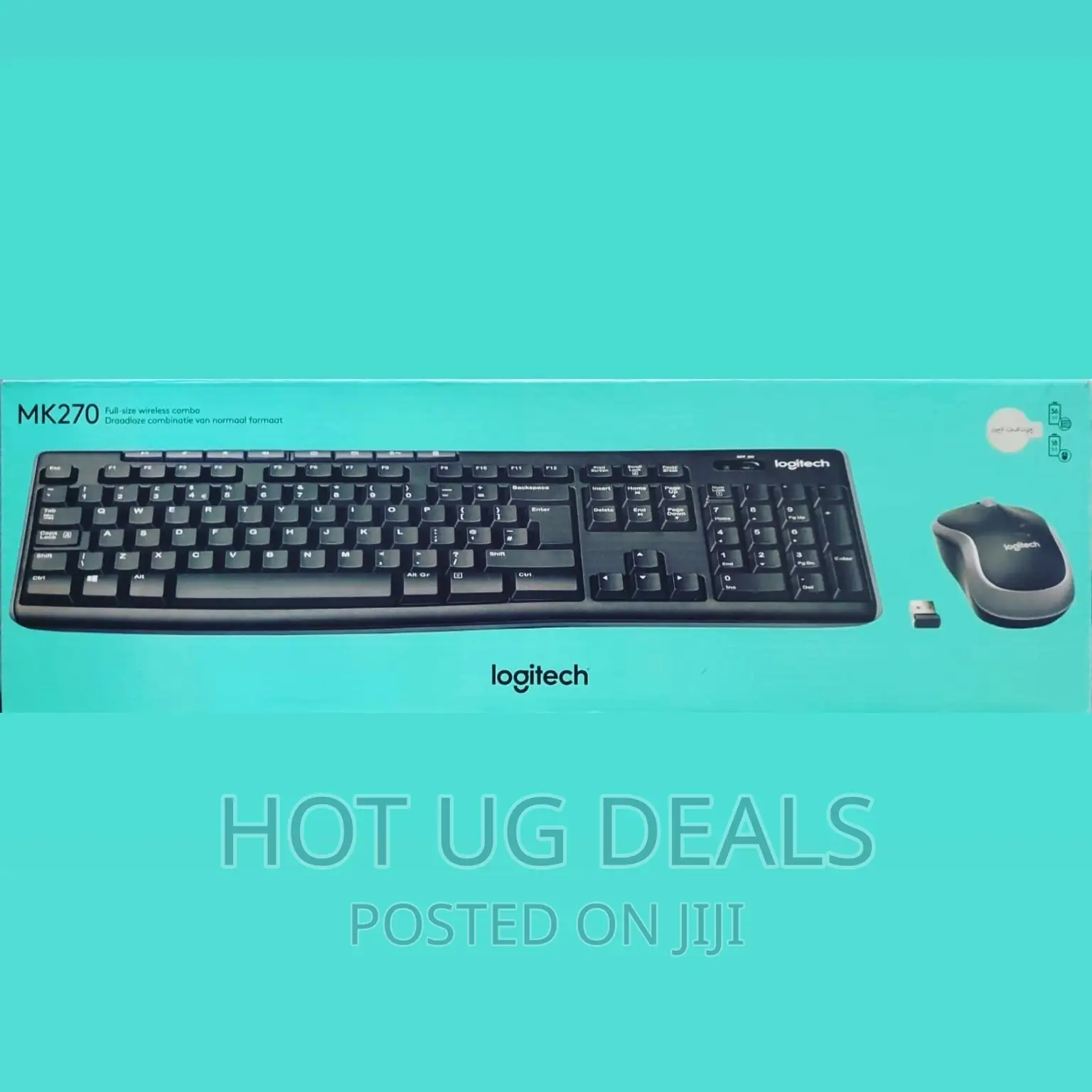 Logitech MK270 Wireless Keyboard and Mouse Combo - Grey