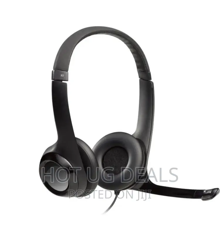 Logitech H390 Wired Headset, Stereo Headphones - Black