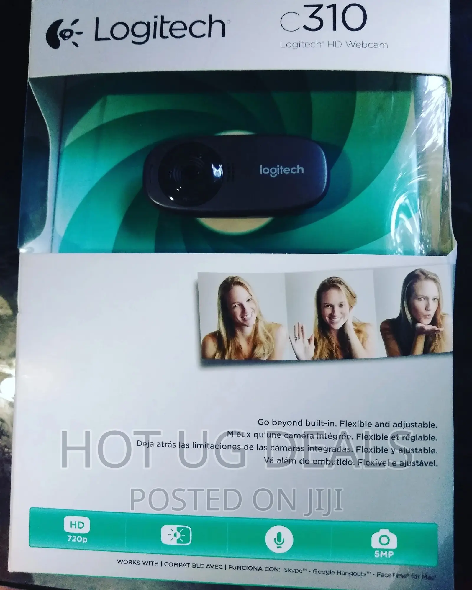 Logitech C310 Hd Webcam - Black