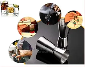 2PC Jigger Spirit Cocktail Alcohol Double Shot Measure Cup