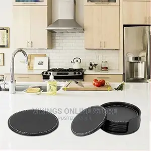 7 Piece Leather Drink Coasters