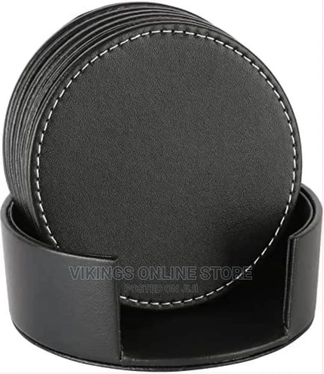 7 Piece Leather Drink Coasters