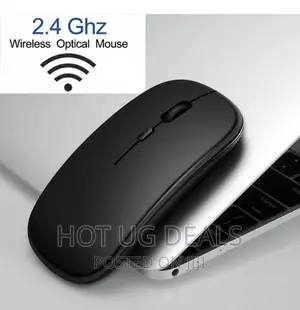 Optical Wireless USB Rechargeable Mouse Slim - Black