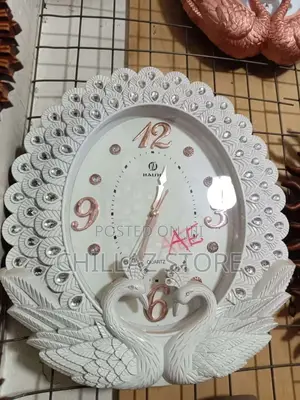 Peacock White Classy Wall Clock.