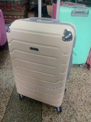 Original Plastic Suitcases.Medium.( Cream)