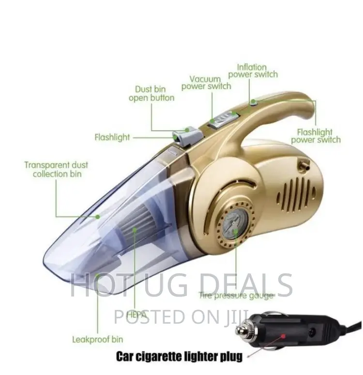 Electro Master Car Vacuum Cleaner | EM-CVC1409 - Gold