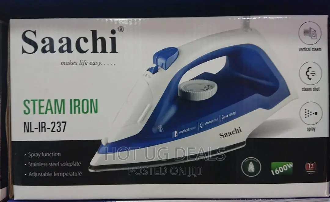 Saachi Steam Iron With Ceramic Sole Plate -blue
