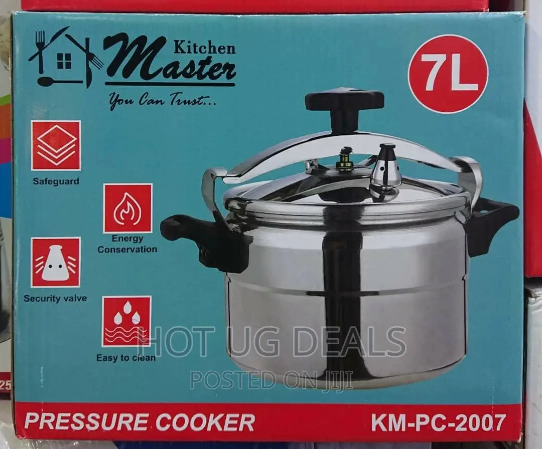Electro Master 7 – Litres Aluminium Pressure Cooker -Silver