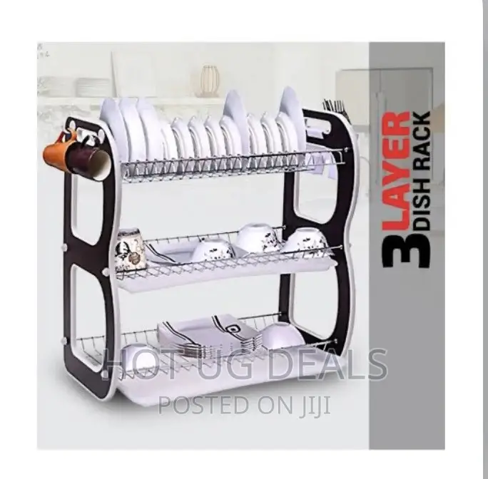 3 Layer Dish Rack - Black
