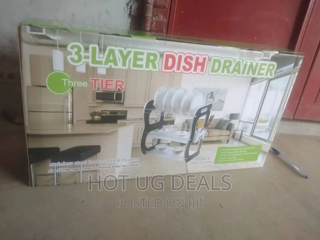 3 Layer Dish Rack - Black