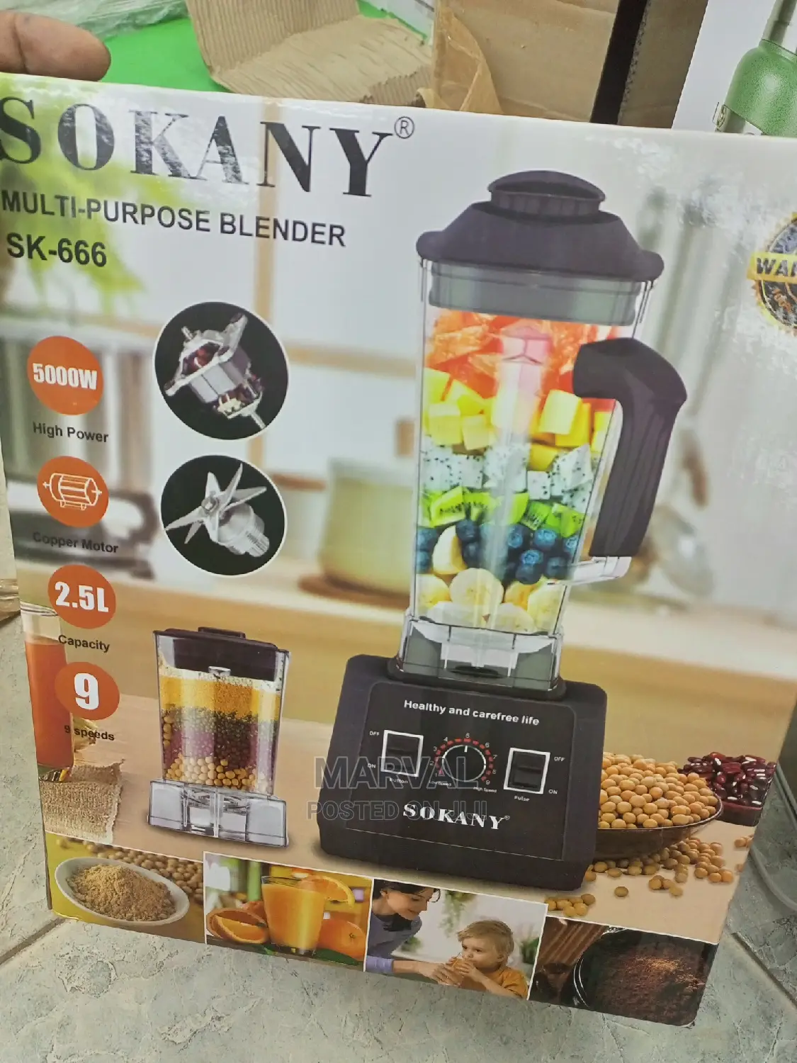 Sokany Multi- Purpose Blender (5000W)