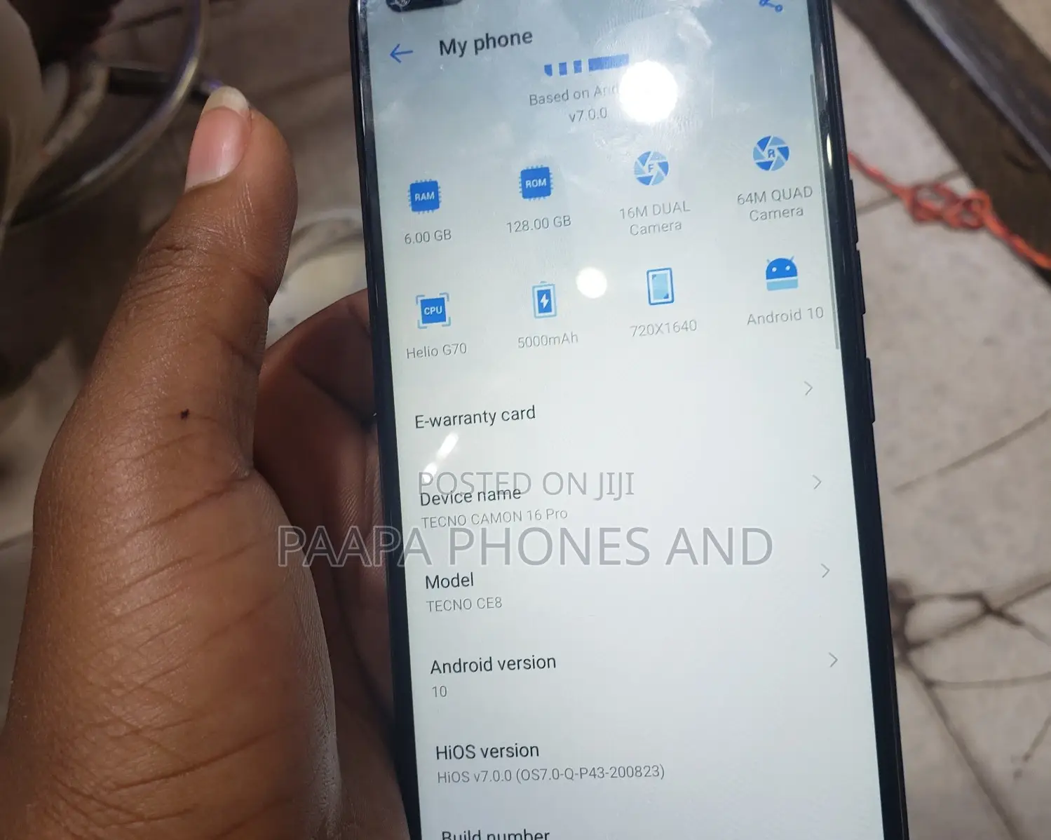 Tecno Camon 16 Pro 128 GB Black