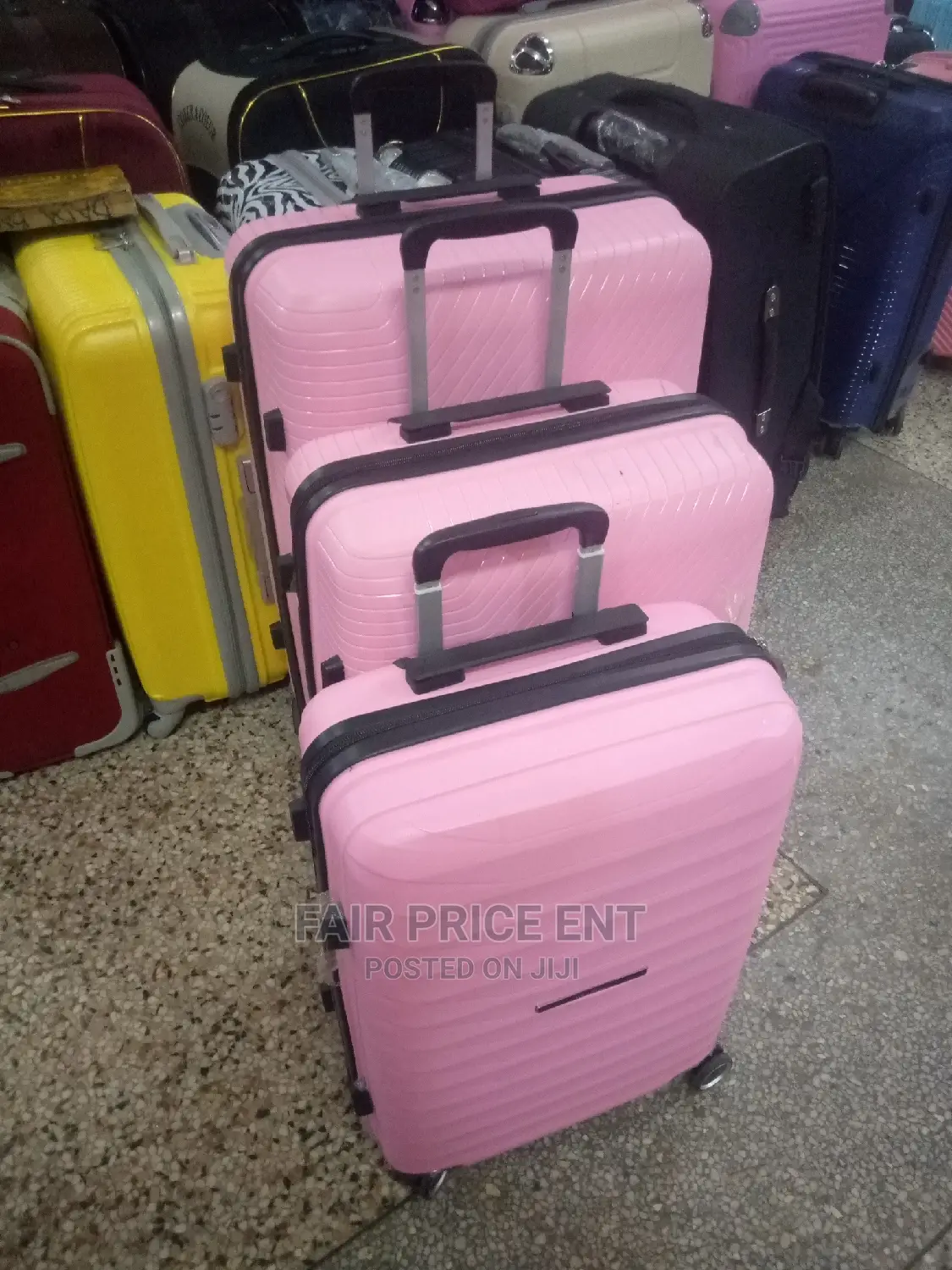 Original Plastic Suitcases.Large.( Pink)