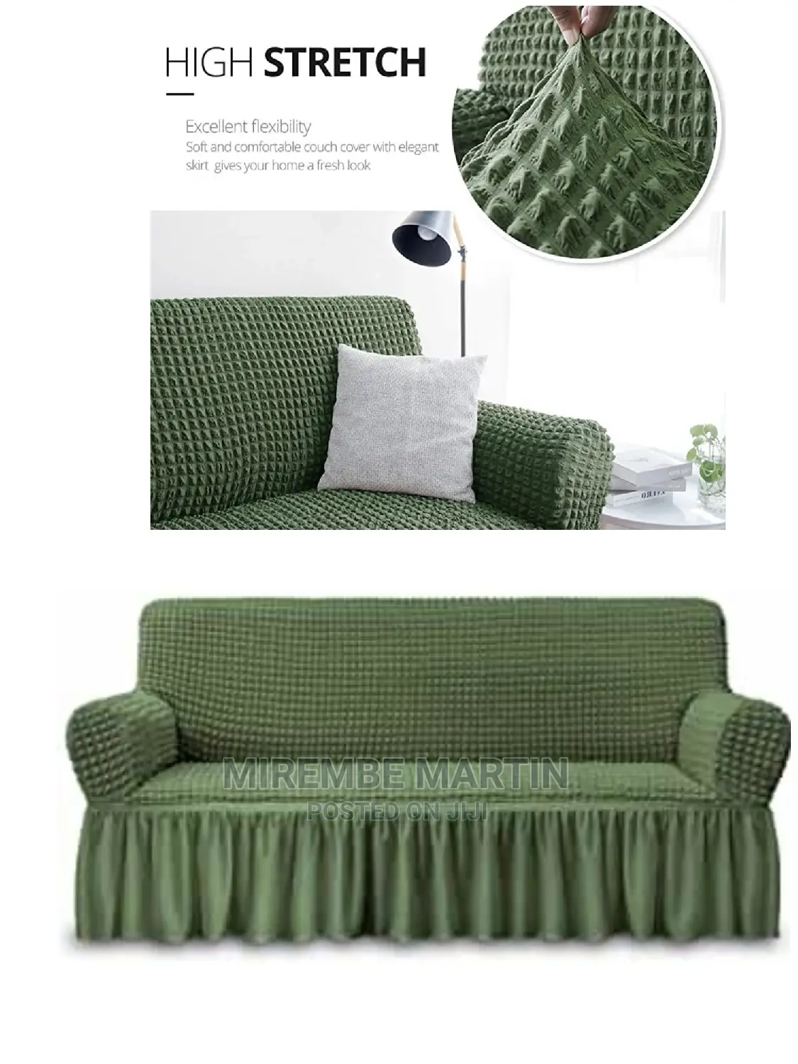 Green Sofa Cover