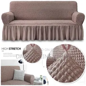 3:2:1 Coffee Brown Six Seater Elastic Sofa Covers