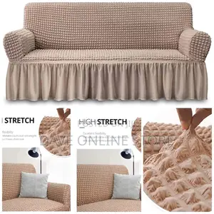 3:2:1 Khaki Six Seater Elastic Sofa Covers