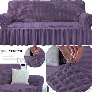 3:2:1 Purple Six Seater Elastic Sofa Covers