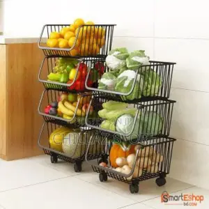 Metallic 4tier Storage Kitchen Rack.