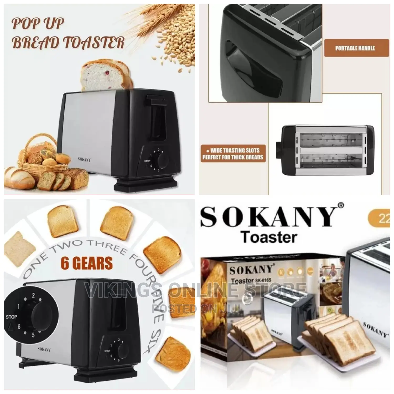 Sokany Fast Heating 2 Slice Electric Bread Toaster Oven