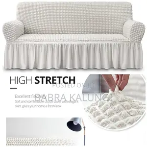 3:1:1 Ivory Colour Five Seater Elastic Sofa Covers