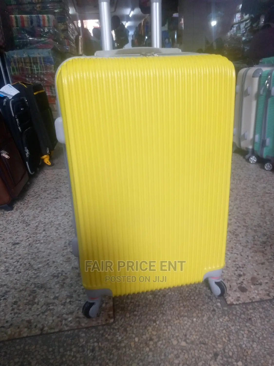 Classy Plastic Suitcases.Large.(Yellow)