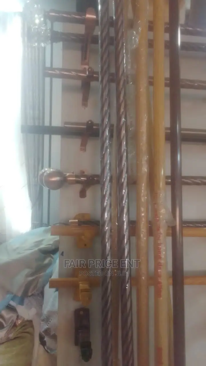Mettalic Curtains Rods.( Brown)