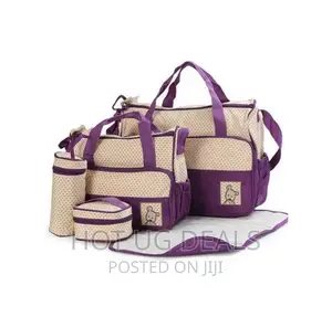 5PCS Baby Diaper Bag | One Shoulder Baby Bags - Purple