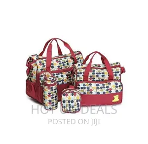5PCS Diaper Bag Tote Set Baby Shoulder Bags- Multicolor