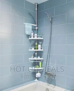 Adjustable Corner Shelf Bathroom Organizer Storage Rack