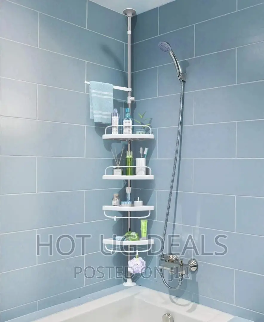 Adjustable Corner Shelf Bathroom Organizer Storage Rack