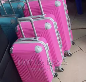 4 Wheel Water Resistant Travel Suitcases – Pink
