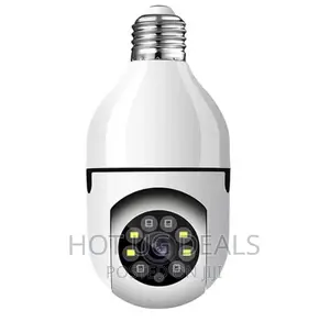 Hd Wireless 360 Tracking Panoramic Camera Light Bulb- White
