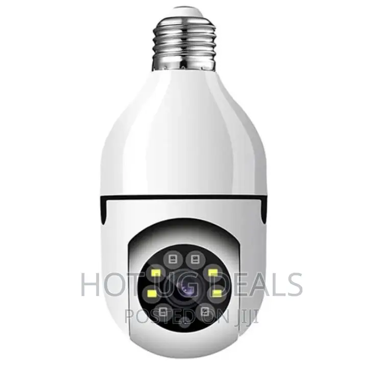 Hd Wireless 360 Tracking Panoramic Camera Light Bulb- White