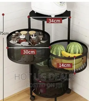 4 Tier Kitchen,Bathroom Storagerack Basket Trolley Organizer