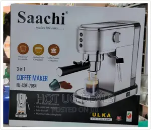 Saachi 3 in 1 Coffee Maker COF-7064-ST With 20 Bar- Silver