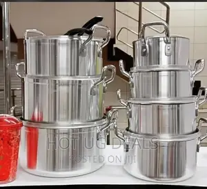 Tornado 7pcs Aluminium Polished Cookware Set – Silver