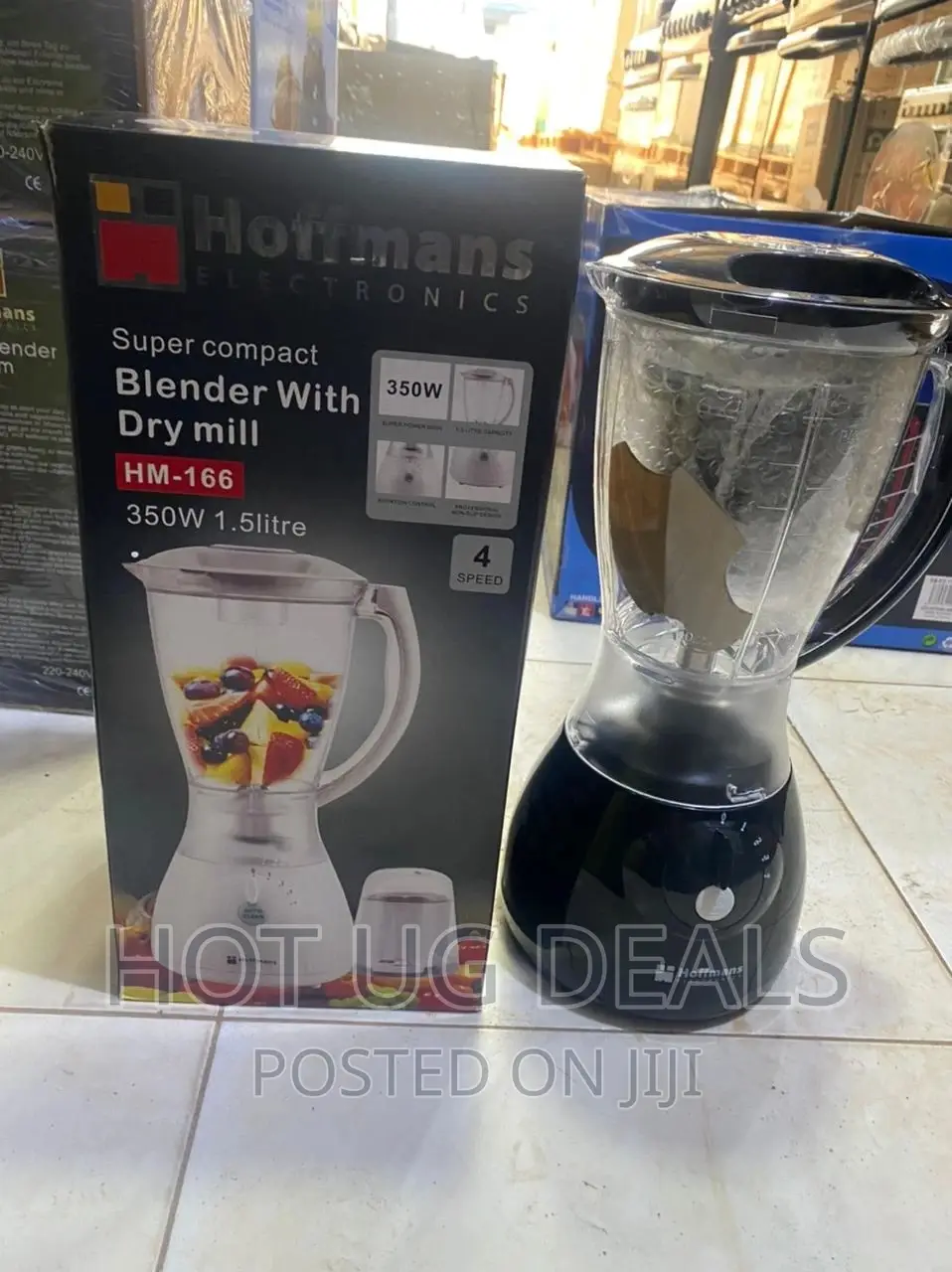 Hoffman Electric Juice Blender 2 In 1 - Black