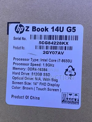 New Laptop HP ZBook 14u G5 16GB Intel Core I7 SSD 512GB