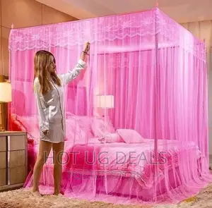 4by6 Mosquito Net With Stands- Pink