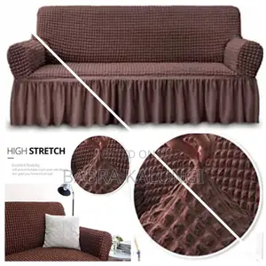 3:2:1 Six Seater Brown Elastic Sofa Covers