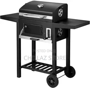 Aluminum BBQ Trolley Charcoal Grill.