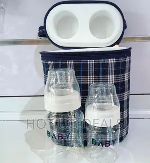 3pc Baby Bottle Warmer With 2 Bottles -Multicolor