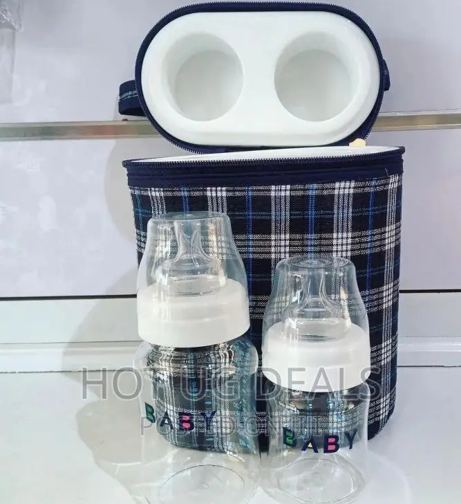 3pc Baby Bottle Warmer With 2 Bottles -Multicolor