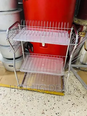 3 Tier Stainless Steel Dish Drying Rack – Silver