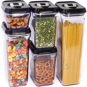 Airtight Food Storage Containers 5pcs Canister- Clear